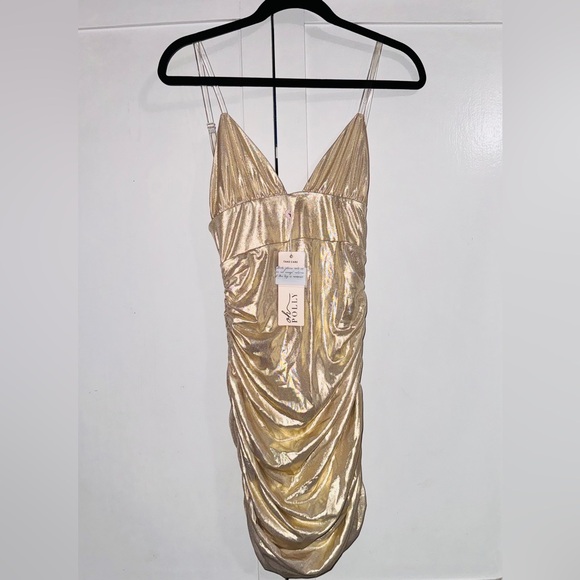 Oh Polly Island Girl Gold Mini Dress - Picture 5 of 7